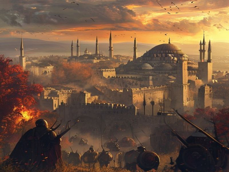 Fall of Constantinople historical illustration