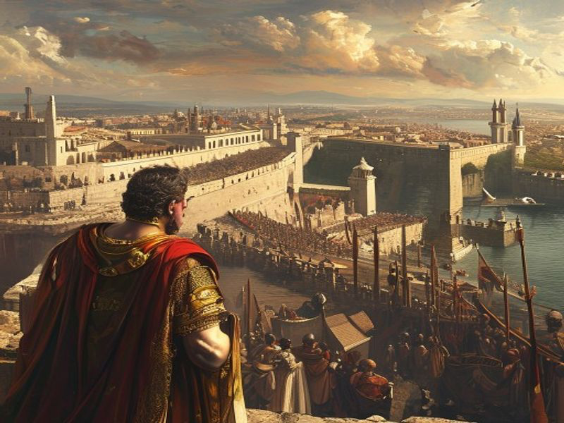 Constantinople Founded historical illustration