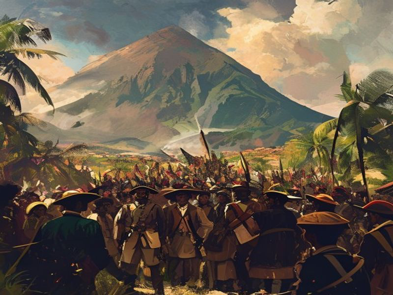 Haiti Declares Independence historical illustration