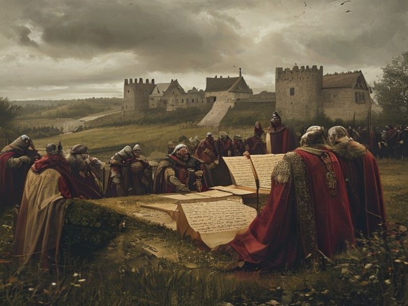 Magna Carta Sealed historical illustration