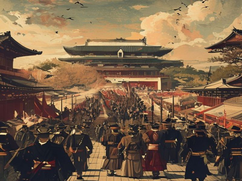 Meiji Restoration historical illustration