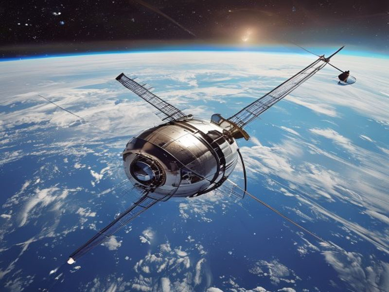 Sputnik Launch historical illustration