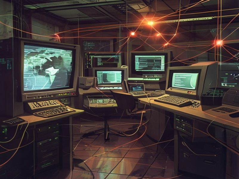 World Wide Web Opens historical illustration